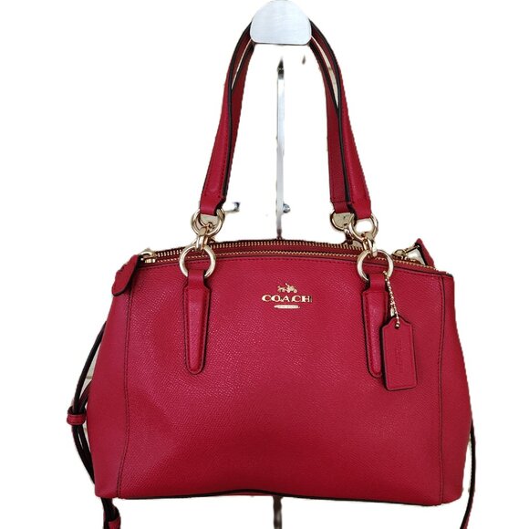 Nwot Coach Christie Red Leather Shoulder Bag/Crossbody Purse - Picture 3 of 15